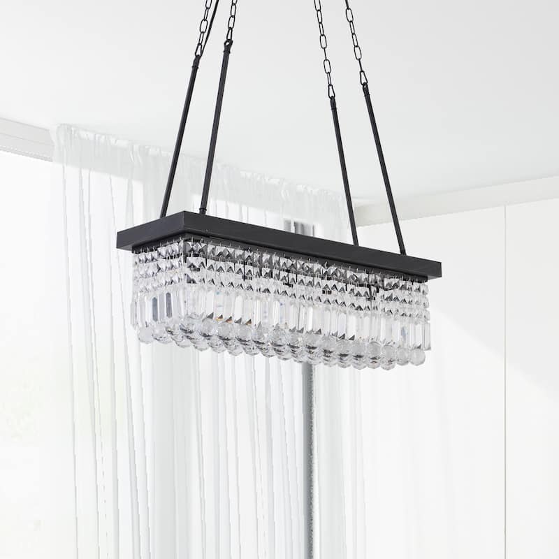 Maxax 5 - Light Kitchen Island Tiered Pendant With Crystal Accents - N/A