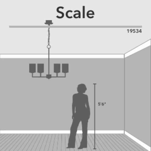 dimension image slide 5 of 10, Hunter Kerrison Chandelier - Dining Room, Entry - Contemporary, Transitional, Industrial, Rustic