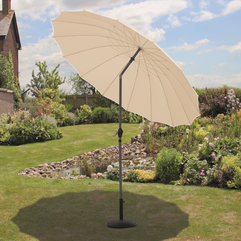 106" Ecru Oriental Summer Parasol