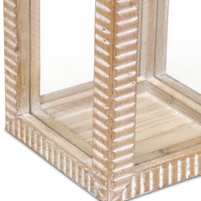 Aber Ridge Patterned Wood Lantern