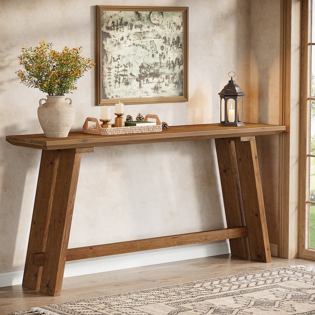 63-Inch Sofa Table Behind Couch for Living Room