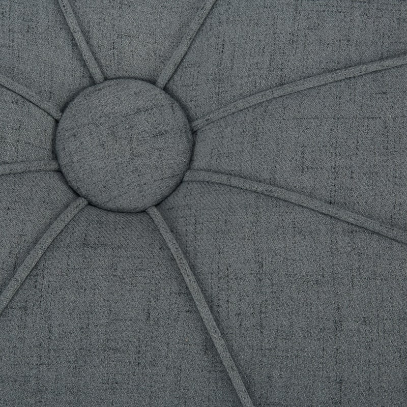 Roomfitters 48-Inch Large Oval Cocktail Ottoman, Modern Upholstered Coffee Table Footstool for Living Room