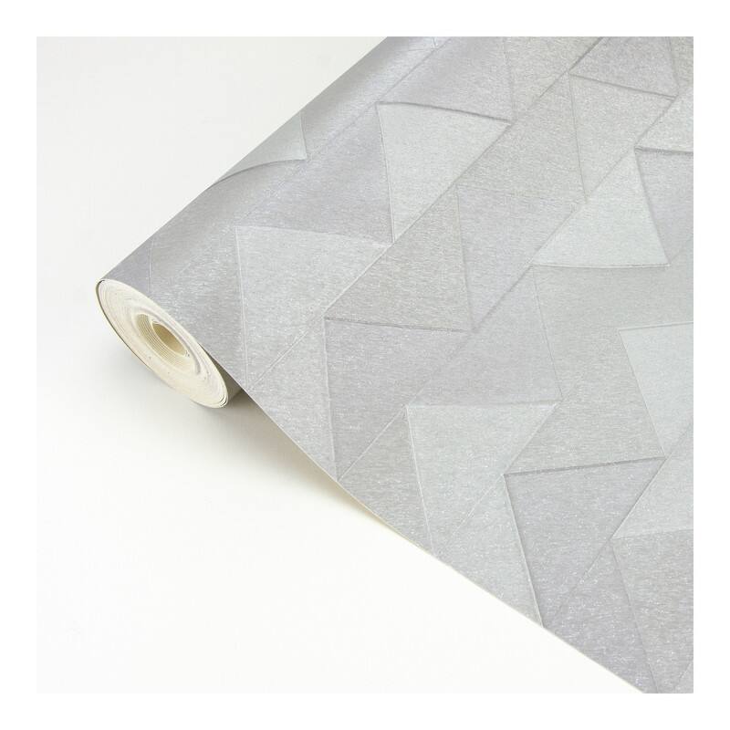 Fine Decor Matrix Grey Triangle Wallpaper - 20.5 x 396 x 0.025
