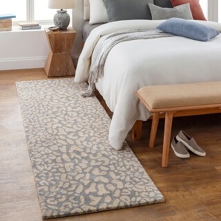 Hand-tufted Jungle Animal Print Runner Wool Area Rug