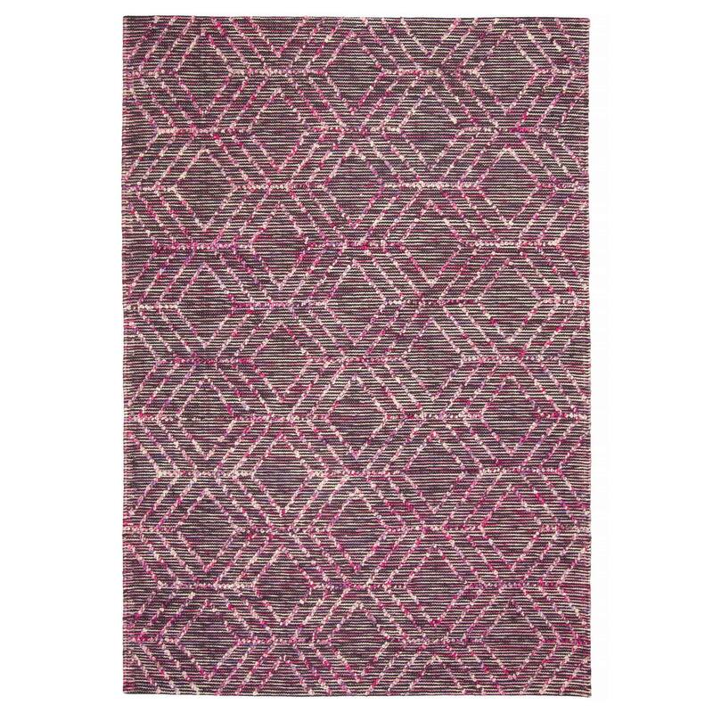 ECARPETGALLERY Braid weave Sienna Pink Wool Rug - 5'3 x 7'7 - Dark Pink - 5'3 x 7'7