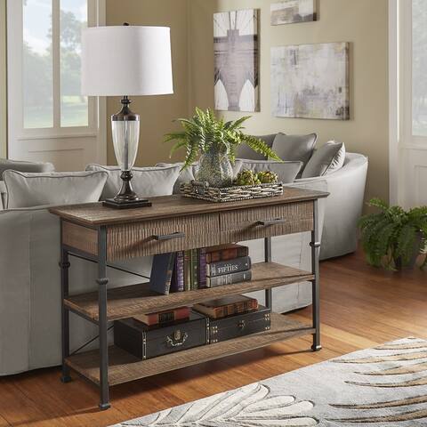 Myra Vintage Industrial Modern Rustic Media TV Stand Console by iNSPIRE Q Classic