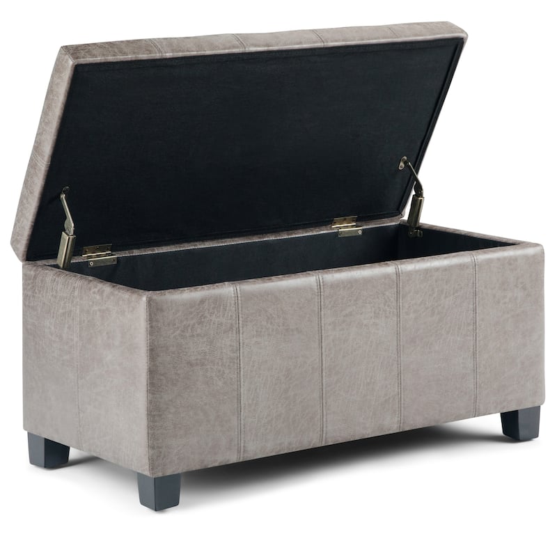 WYNDENHALL Lancaster 36 inch Wide Contemporary Rectangle Storage Ottoman