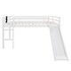 preview thumbnail 6 of 12, Modern and Playful Design Wood Loft Bed with Slide, Ladder and Chalkboard, Full size, White