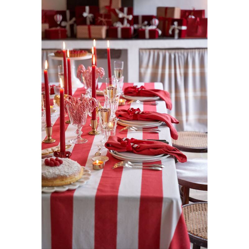 Couleur Nature St. Tropez Tablecloth - Blue Stripes - 59" x 59"