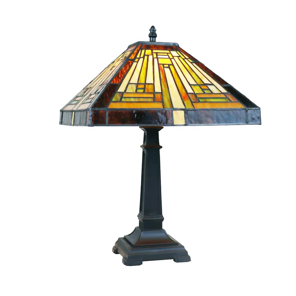 Tiffany Style Mission Design 1-light Blackish Bronze Table Lamp
