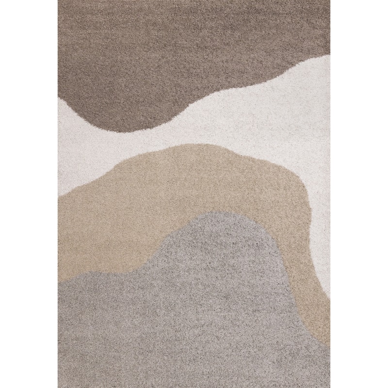Mariah Curvy Wave Design Rug, 5'3" x 7'7"