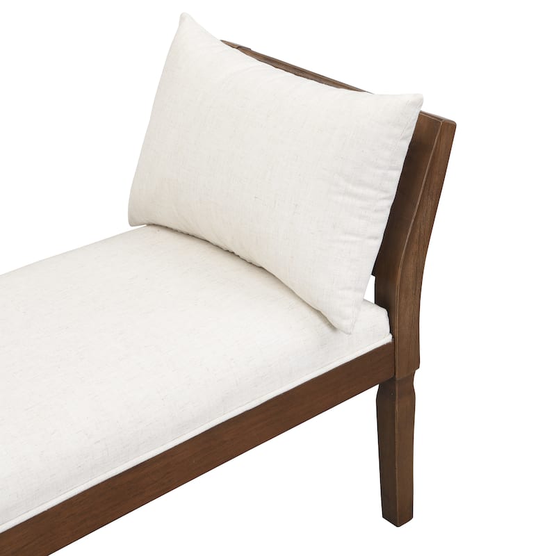 Christopher Knight Home - Ardent Solid Wood Upholstered Bench with Cushions and Arms