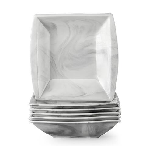 MALACASA Blance 20 Oz Soup Plate (Set of 6)