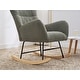 preview thumbnail 10 of 21, Teddy Upholstered Nursery Rocking Chair with High Backrest