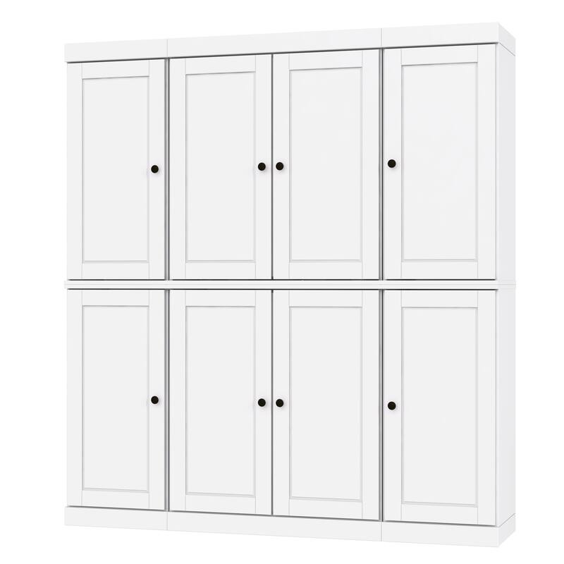 Palace Imports 100% Solid Wood Pantry Cabinet, Raised Panel Doors, Adjustable Shelves, 65" Wide, 71.5" Tall - 65" x 71.5"