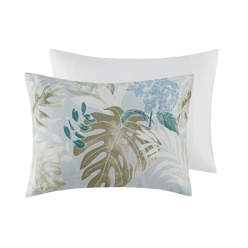 Harbor House Kiawah Island 6 Piece Oversized Cotton Comforter Set with Throw Pillow