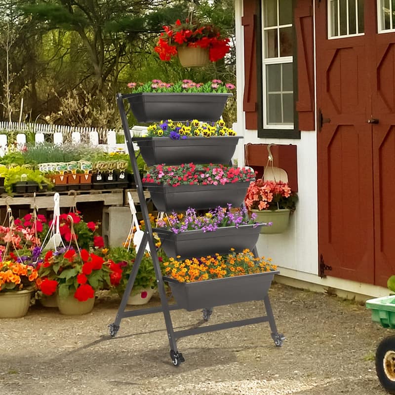 5 Tiers Vertical Garden Bed Planter Indoor and Outdoor