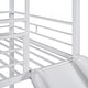 preview thumbnail 7 of 15, White Twin over Twin Size Metal House Bunk Bed With Slide for Kids, Teens, Girls, Boys