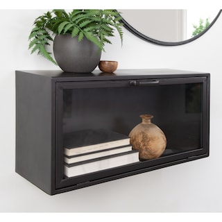 Kate and Laurel Trayce Decorative Metal Wall Cabinet - 12x24