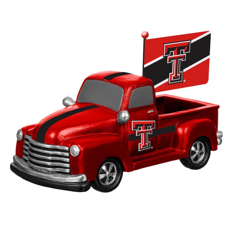 NCAA Rally Truck Garden Statue with Team Flag