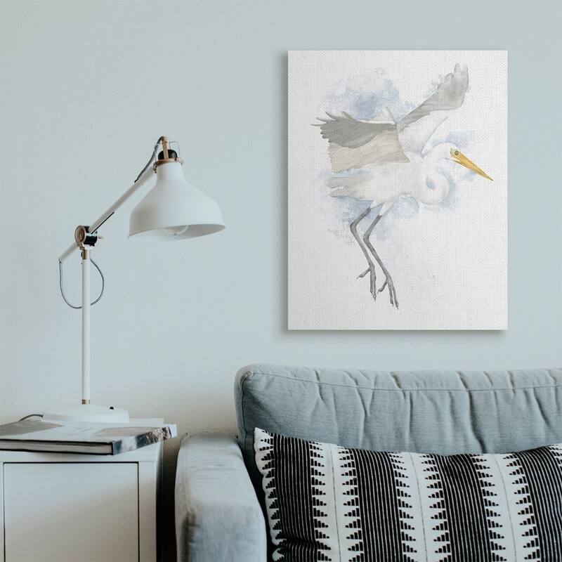 Stupell White Stork Open Wings Simple Animal Illustration Canvas Wall Art Design By Jade Reynolds