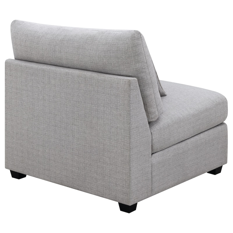 Cambria Contemporary Upholstered Armless Chair Grey
