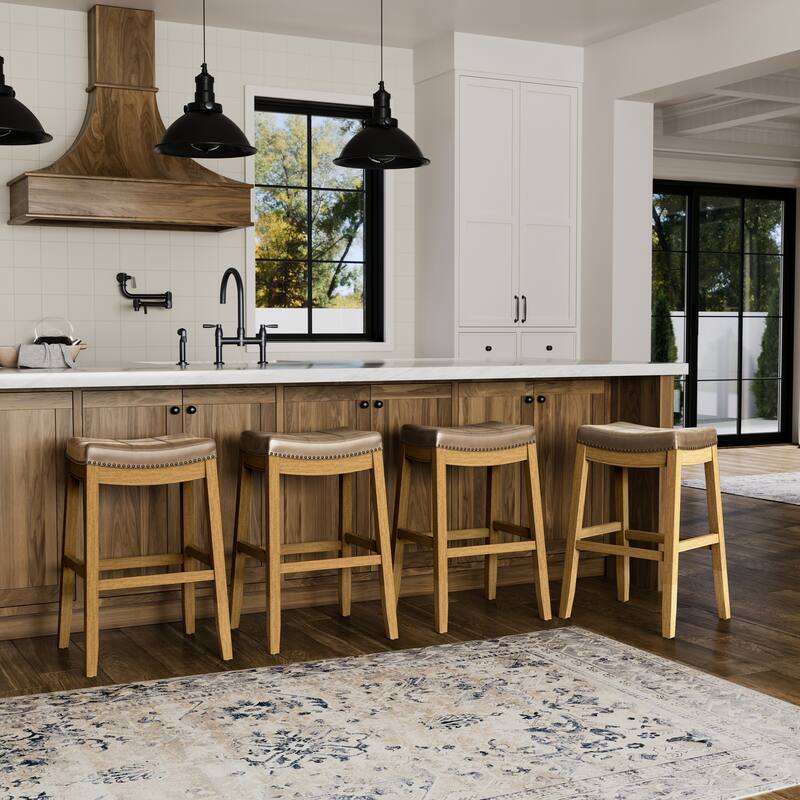 Maven Lane Sophia Saddle Kitchen Dining Stool
