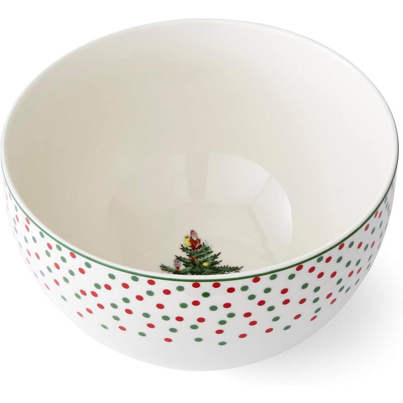 Spode Christmas Tree Polka Dot Rice Bowl Soup Bowls