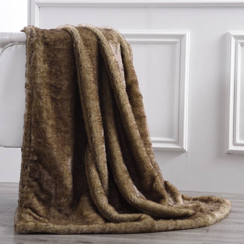 Modern Threads Faux Fur Braided Reverse To Flannel Throw - 50" x 60"
