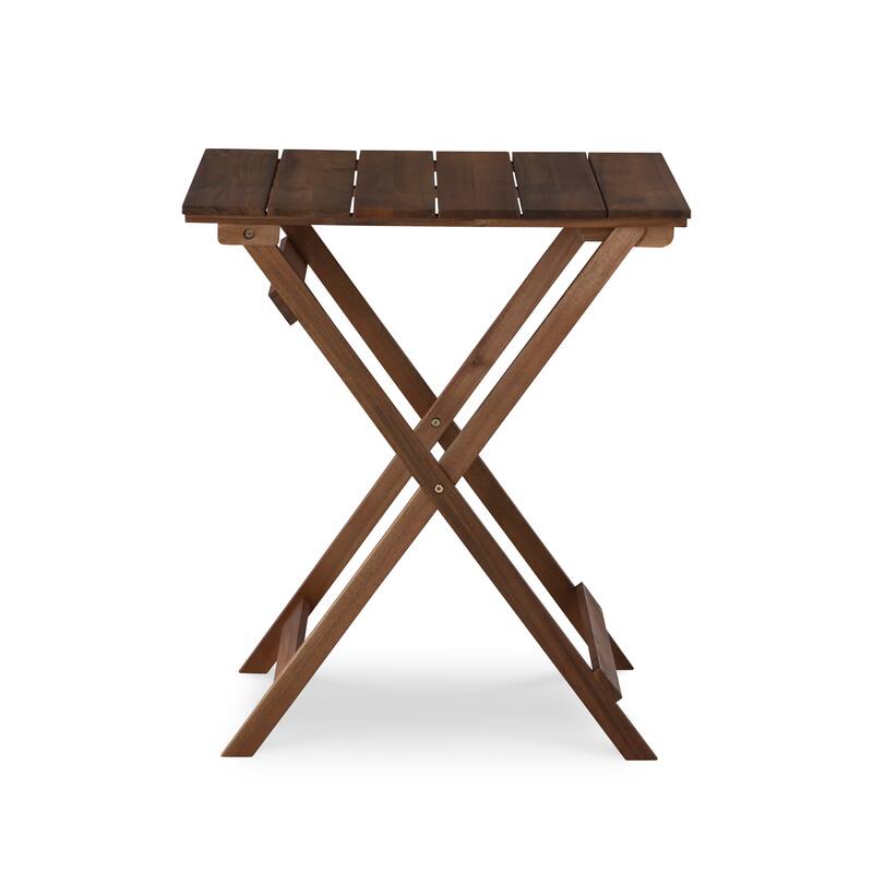 Linon Seacrest Brown Three Piece Square Table Set