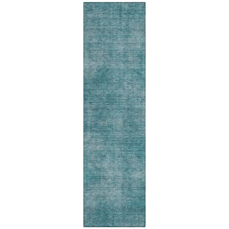 Machine Washable Indoor/ Outdoor Simple Solid Chantille Rug