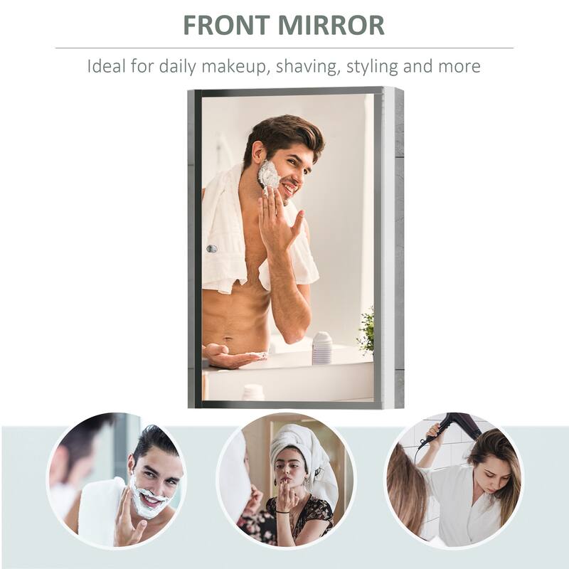 Mirrored Cabinet Medicine Cabinet Wall-Mounted Storage Organizer