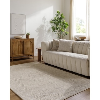 Anissa Casual Solid Color Wool Area Rug