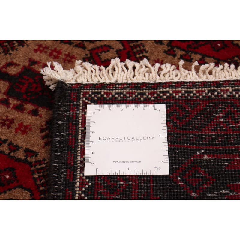 ECARPETGALLERY Hand-knotted Royal Baluch Tan Wool Rug - 3'0 x 6'4