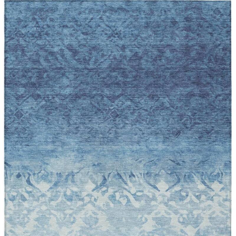 HomeRoots Damask Transitional Rectangle Outdoor Rug