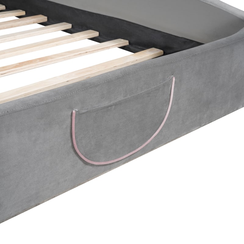 Adorable Bear-Shaped Full Bed Frame with Storage, Ideal for Kids and Adults