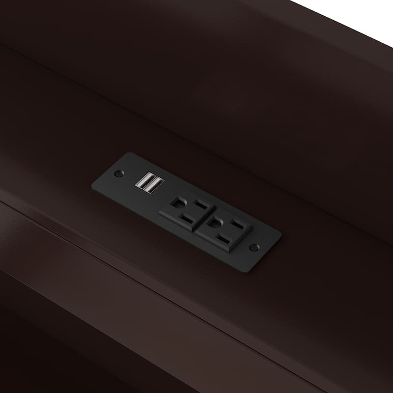 Twin XL Size Platform Bed with Drawers Storage LED Headboard and Charging Station