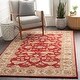preview thumbnail 1 of 5, Hand-tufted Kaiser Red Wool Area Rug - 6' Square Red/Ivory - 6' Square