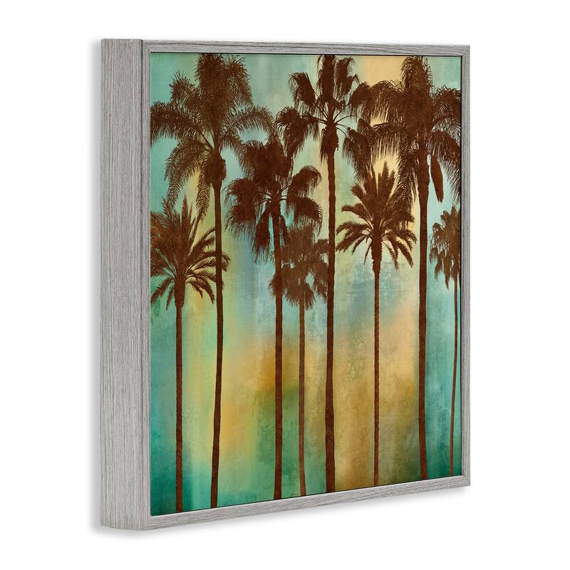 Stupell Looming Palms on Gradient Framed Giclee Art Design By John Seba