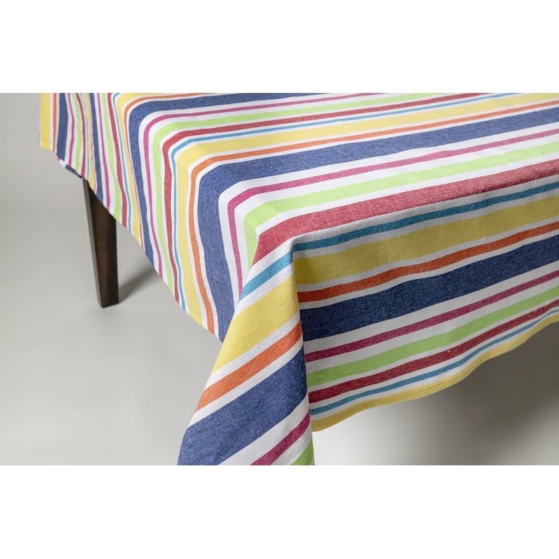 Festival Stripe 100 Cotton Tablecloth