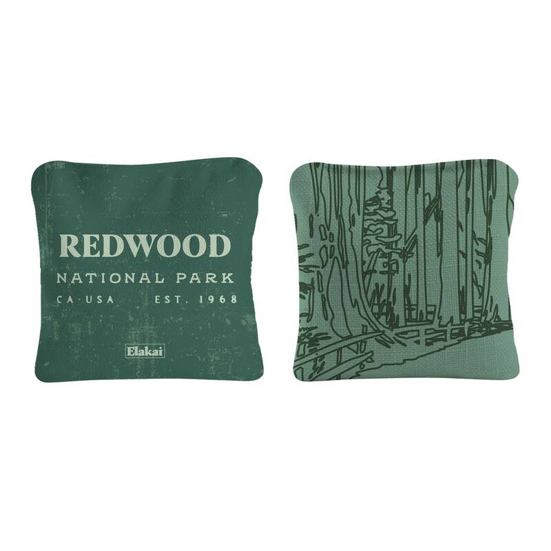 Redwoods National Park Dual Sided Pro Cornhole Bags (Set of 4)