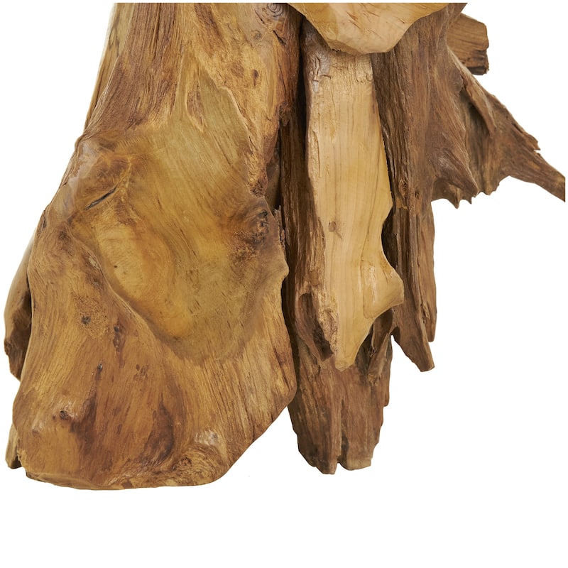 Brown Teak Wood Handmade Horse Decorative Sculpture
