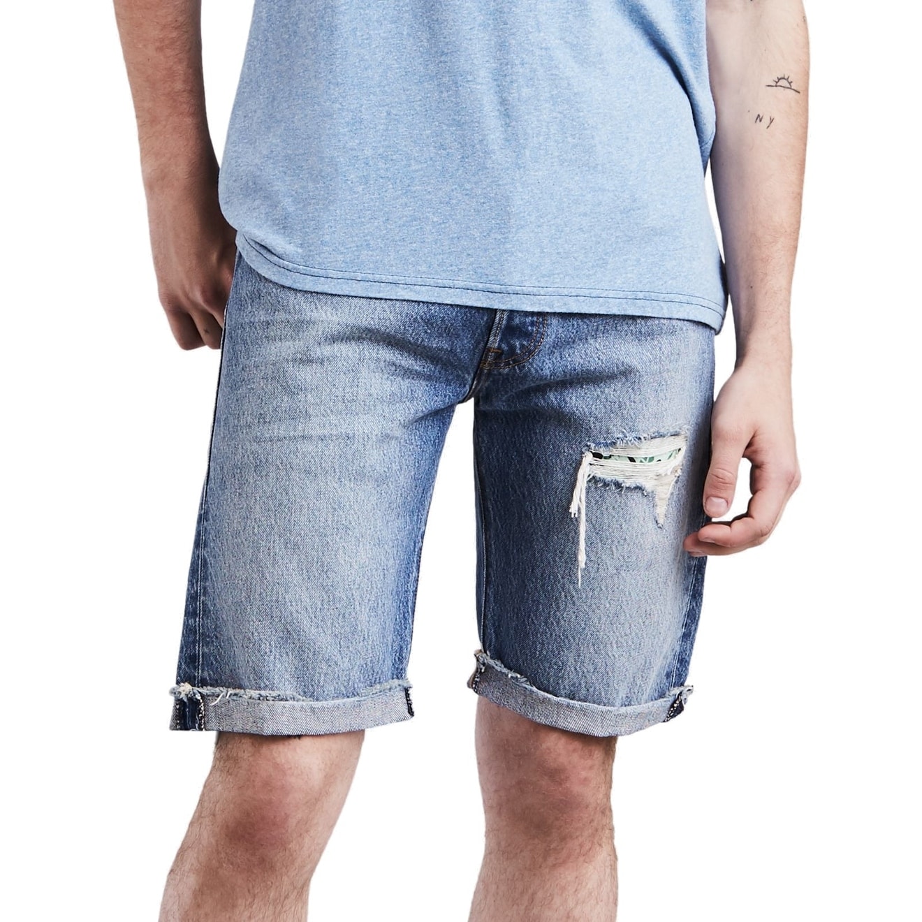 mens jean shorts size 42