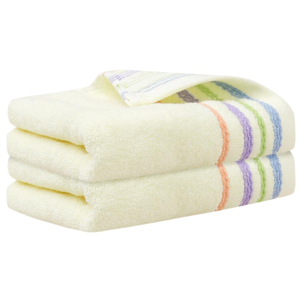 Colorful Striped Pattern 2 Pack Hand Towels, Comfort and Quick Drying Towel for Bathroom, Travel, Camp 13" x 30"