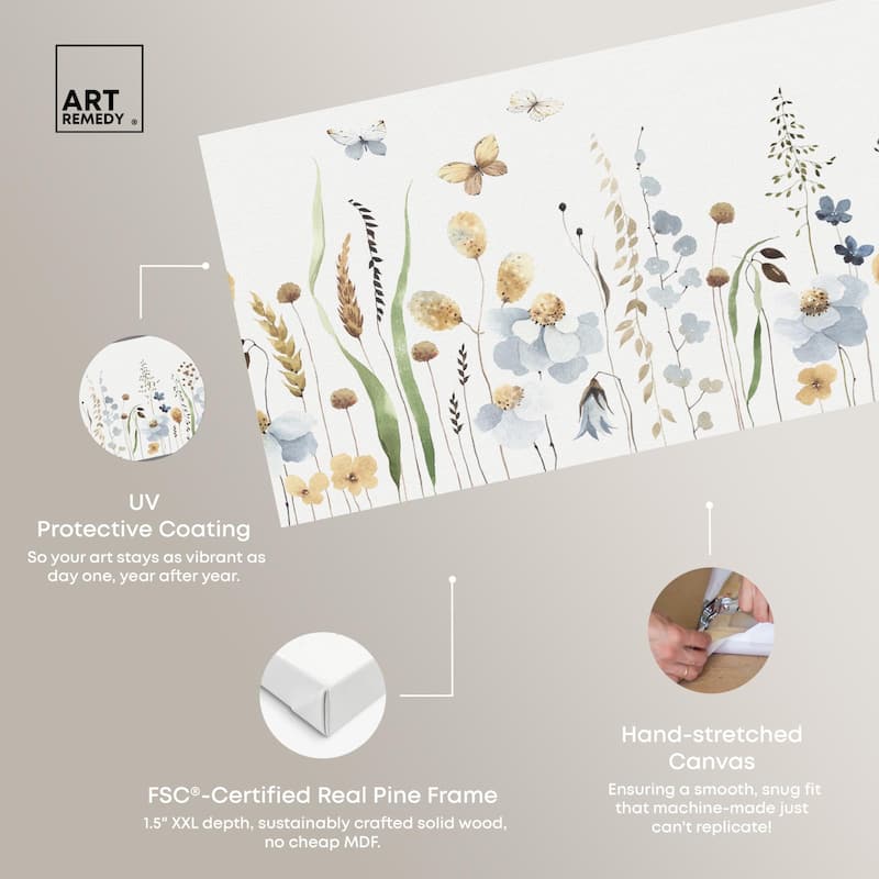 Blissful Spring Wide Panoramic Canvas by Art Remedy, Gallery Wrapped