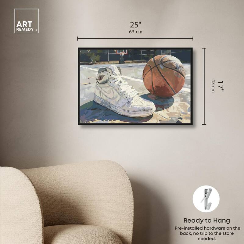 Washed Out Court Canvas by Art Remedy