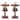 Gymax 2PCS 2-Tier Round High Top Table w/ Storage Shelf & Pedestal