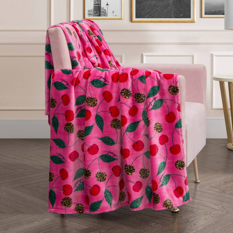 Juicy Couture 60"x70" Plush Throw Blankets