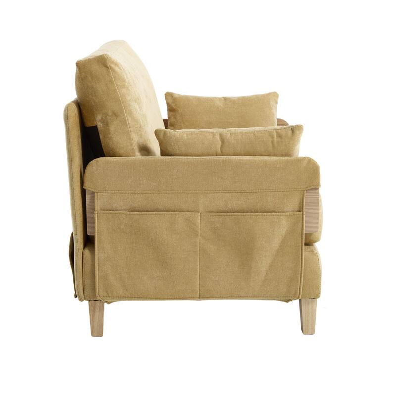 Convertible sofa bed, 3-in-1 convertible with 3 pillows