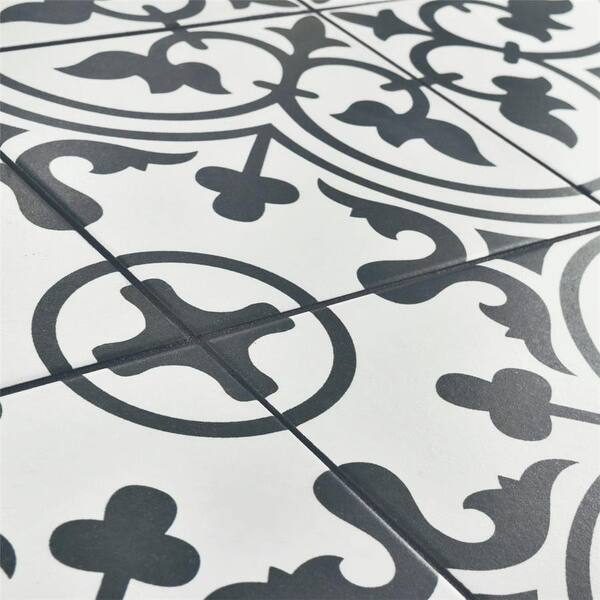 Somertile 9 75x9 75 Inch Art White Porcelain Floor And Wall Tile Overstock 11372343 Sample